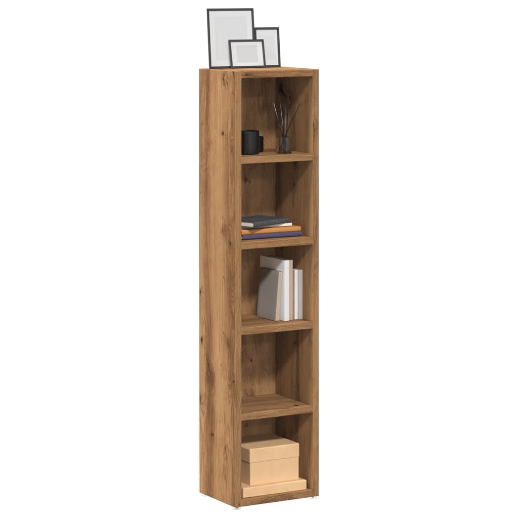 CD-skap 2 stk artisan eik 21x16x93,5 cm konstruert tre
