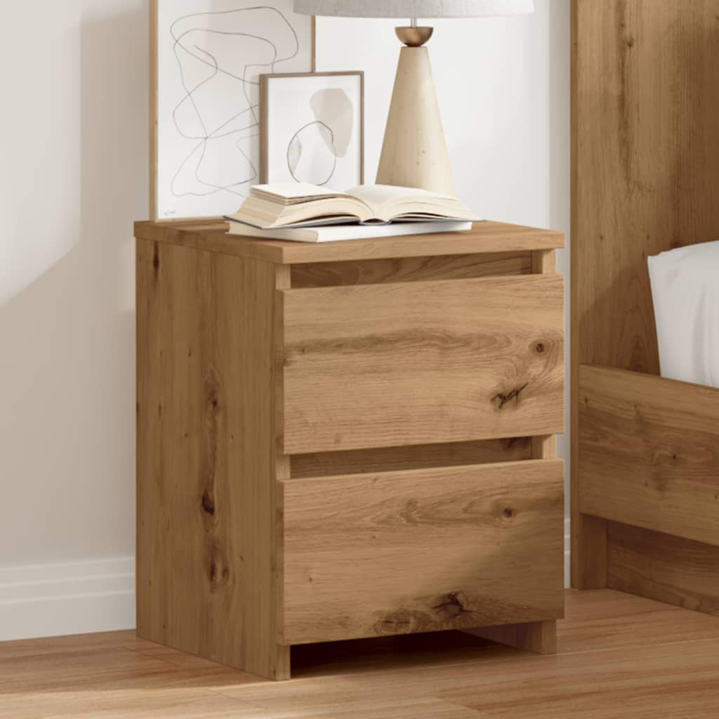 Nattbord 2 stk artisan eik 30x30x40 cm konstruert tre