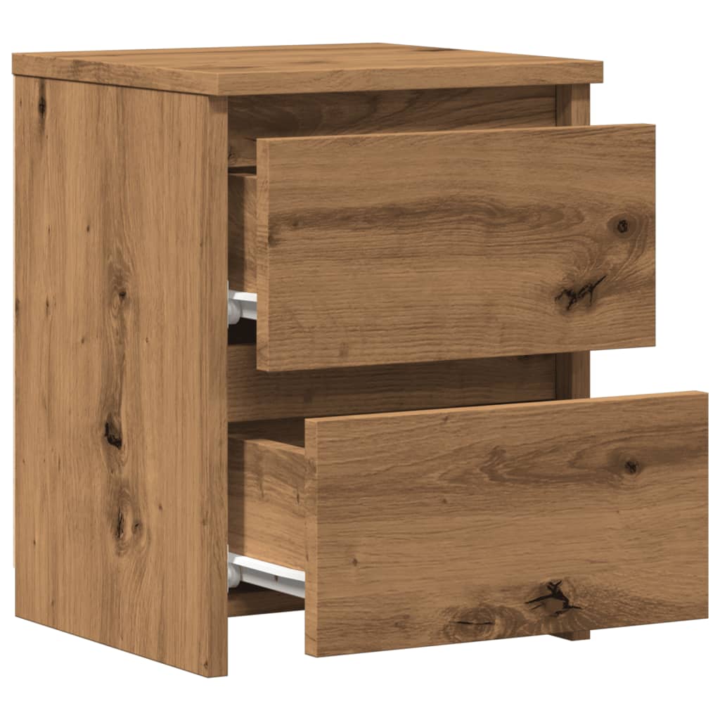 Nattbord 2 stk artisan eik 30x30x40 cm konstruert tre