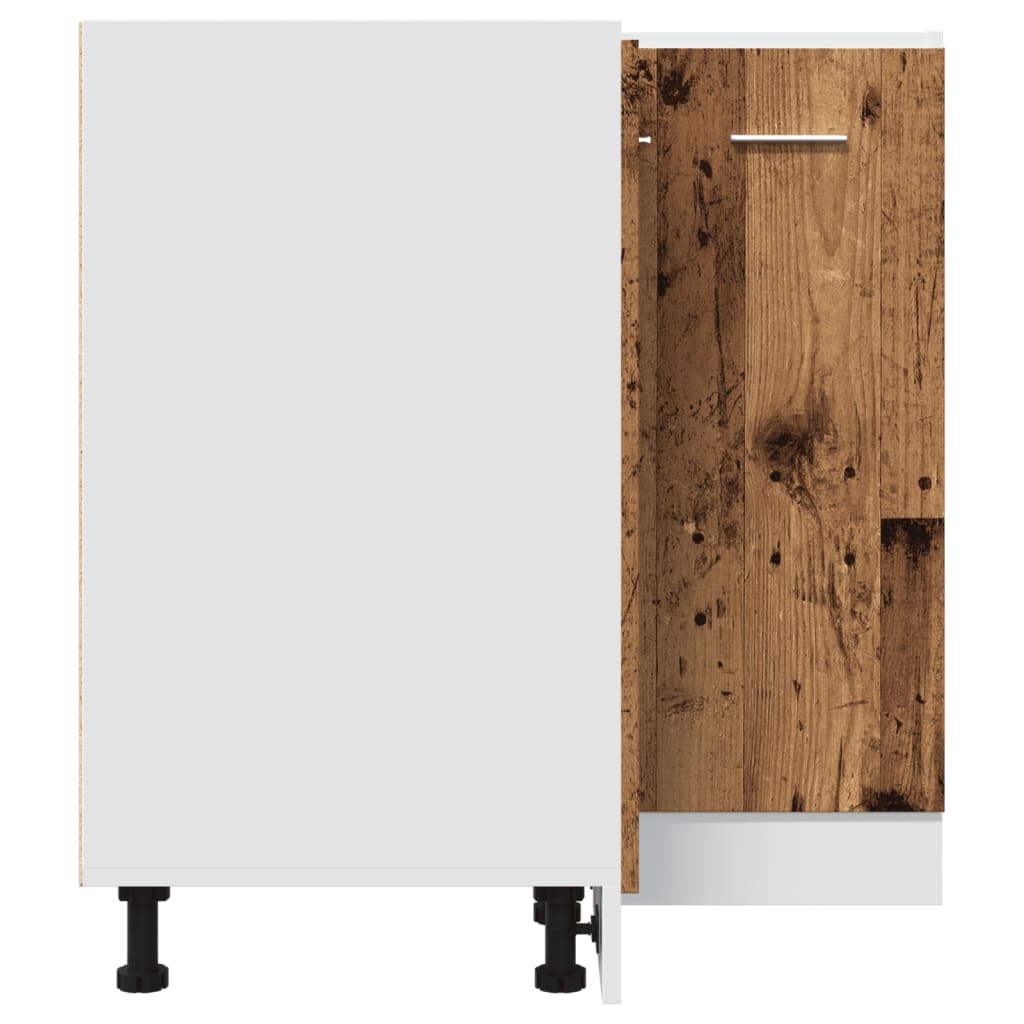 Kjøkkenskap gammelt tre 75,5x75,5x81,5 cm konstruert tre