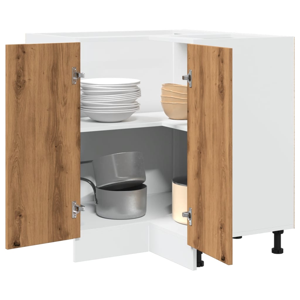 Kjøkkenskap artisan eik 75,5x75,5x81,5 cm konstruert tre