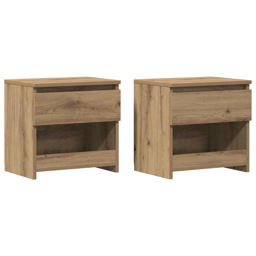 Nattbord 2 stk artisan eik 40x30x39 cm konstruert tre