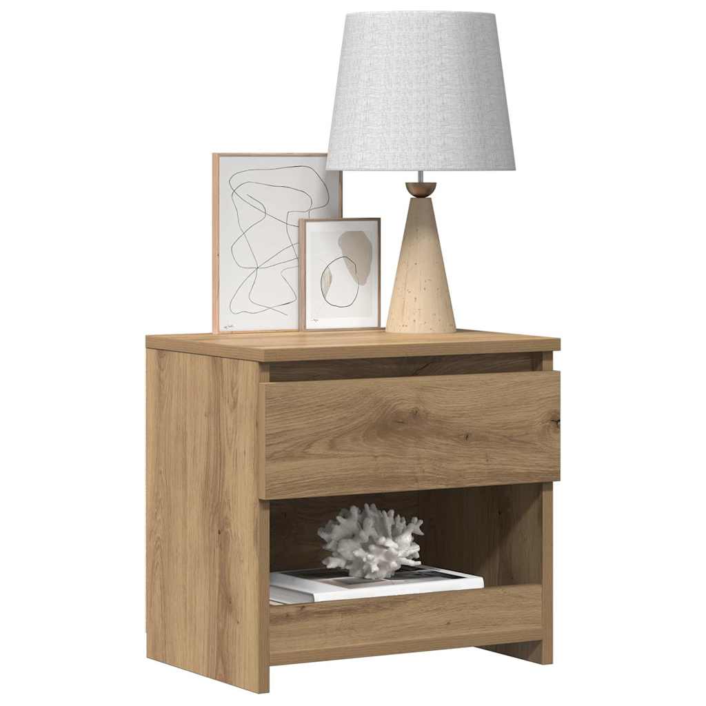 Nattbord 2 stk artisan eik 40x30x39 cm konstruert tre