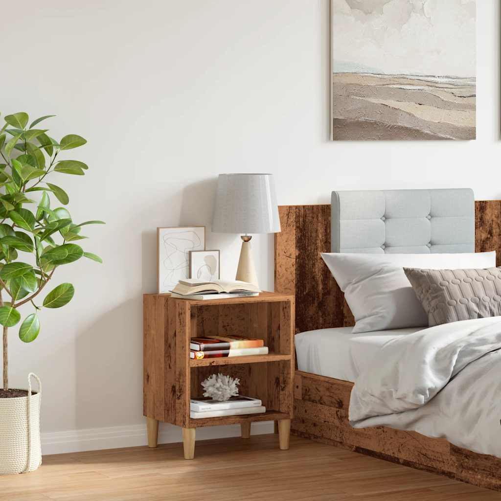 Nattbord gammelt tre 40x30x50 cm konstruert tre