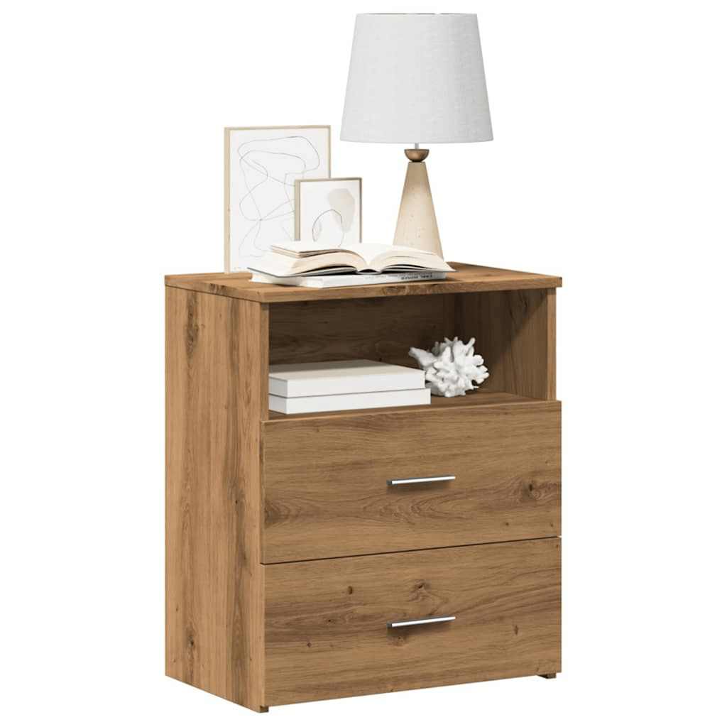 Nattbord 2 stk artisan eik 50x32x60 cm konstruert tre