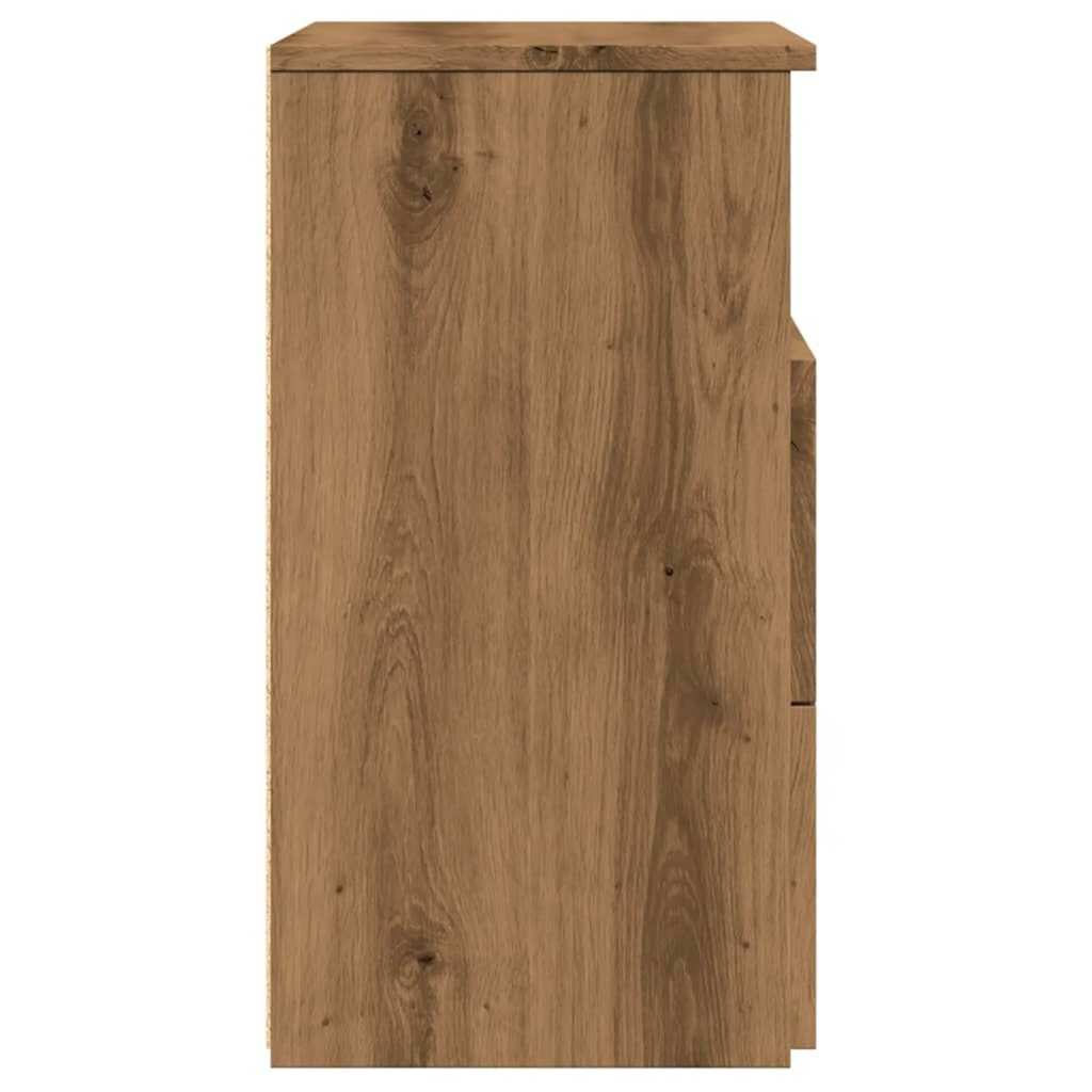 Nattbord 2 stk artisan eik 50x32x60 cm konstruert tre