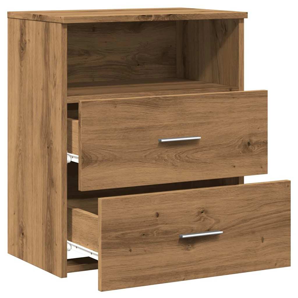 Nattbord 2 stk artisan eik 50x32x60 cm konstruert tre