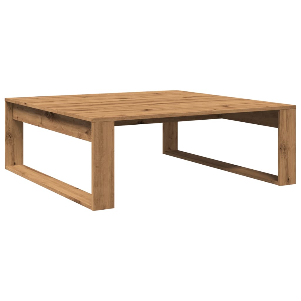 Salongbord artisan eik 100x100x35 cm konstruert tre