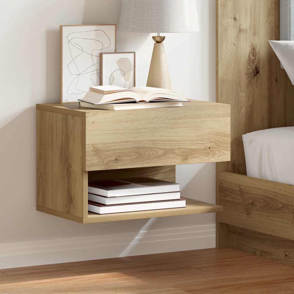 Veggmontert nattbord artisan eik