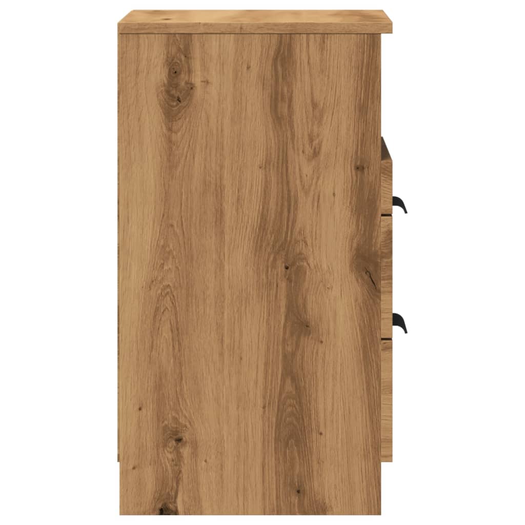 Nattbord 2 stk artisan eik 40x36x65 cm konstruert tre