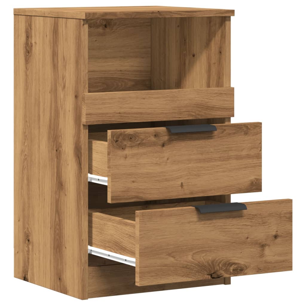 Nattbord 2 stk artisan eik 40x36x65 cm konstruert tre