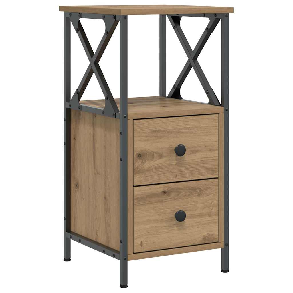 Nattbord 2 stk artisan eik 34x35,5x70 cm konstruert tre
