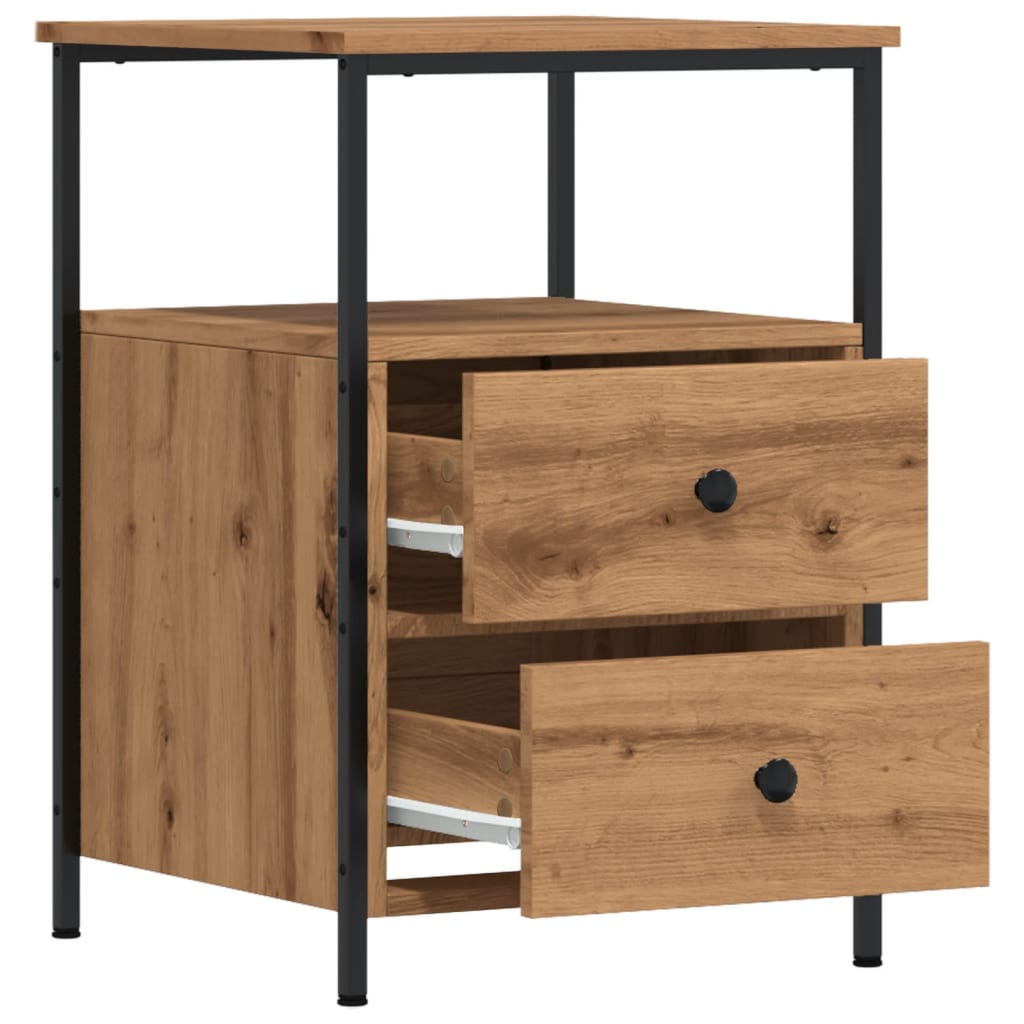 Nattbord 2 stk artisan eik 34x35,5x50 cm konstruert tre