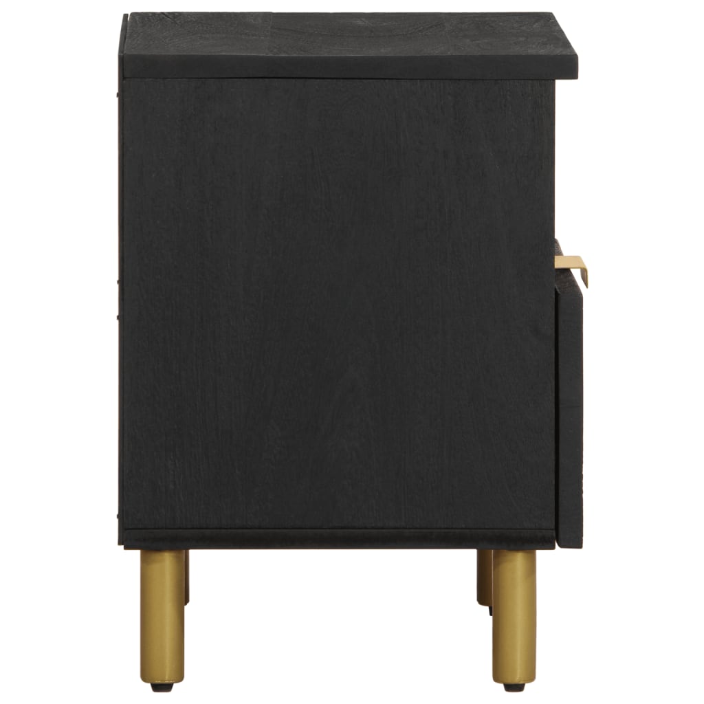 Nattbord svart 40x33x46 cm konstruert tre