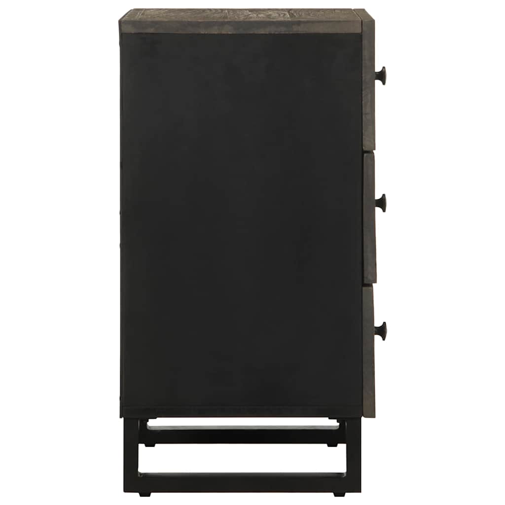 Nattbord svart 50x33x62 cm heltre mango