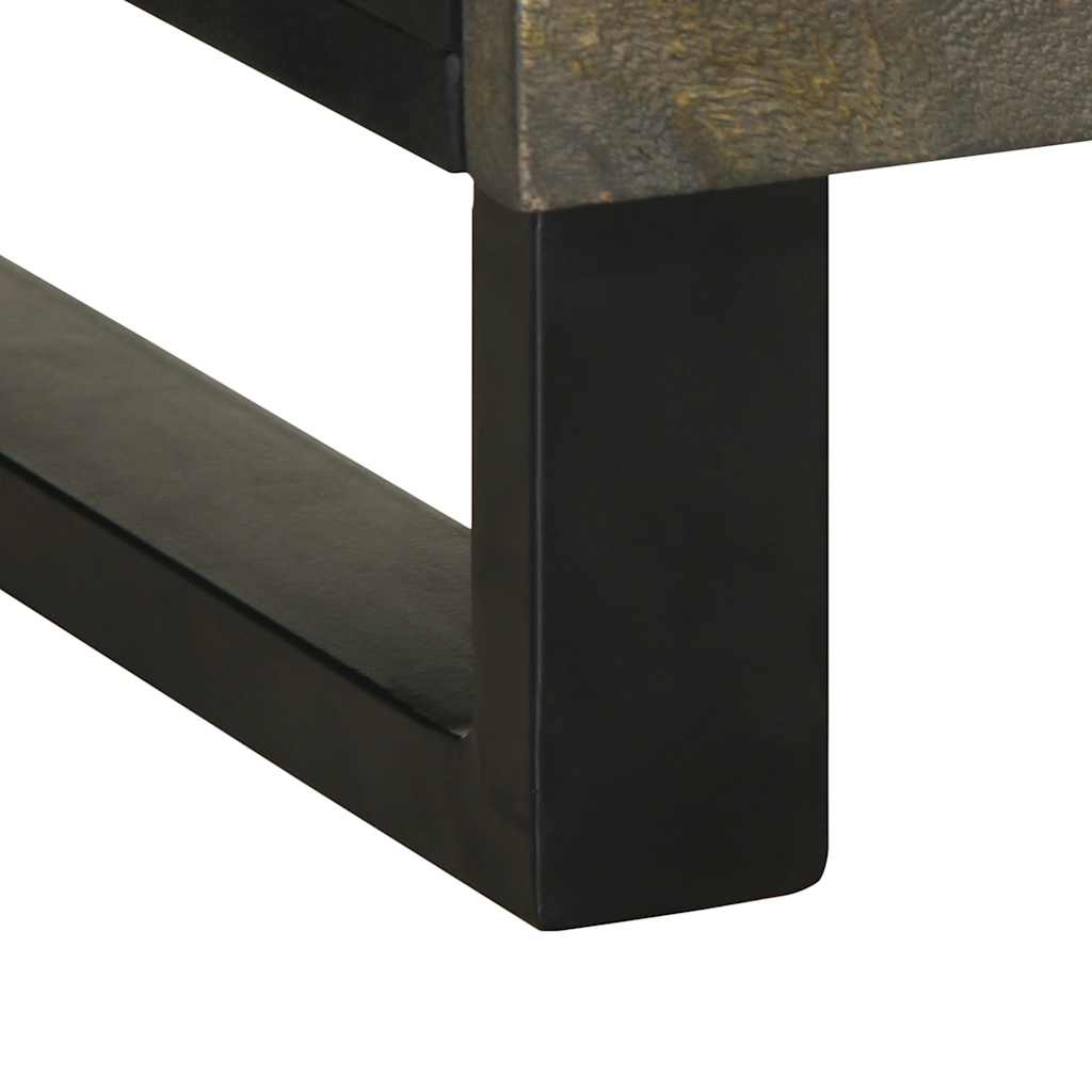 Nattbord svart 50x33x62 cm heltre mango