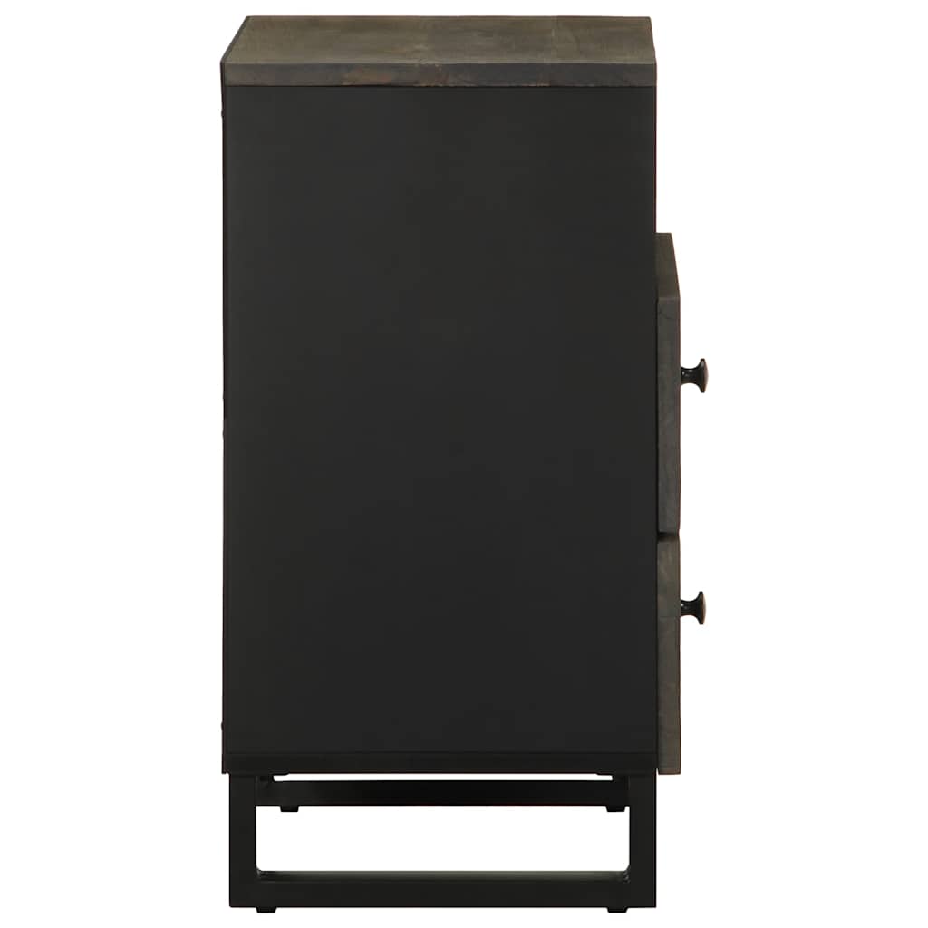 Nattbord svart 50x33x62 cm heltre mango