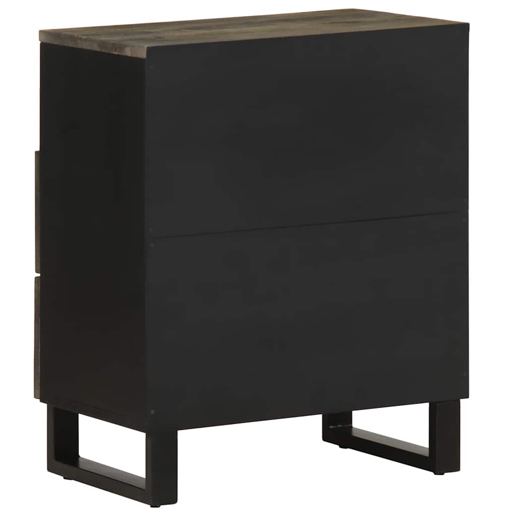 Nattbord svart 50x33x62 cm heltre mango