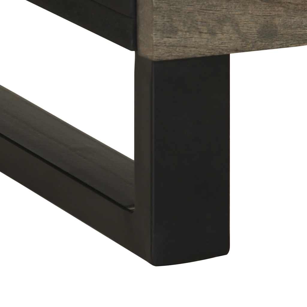 Nattbord svart 50x33x62 cm heltre mango