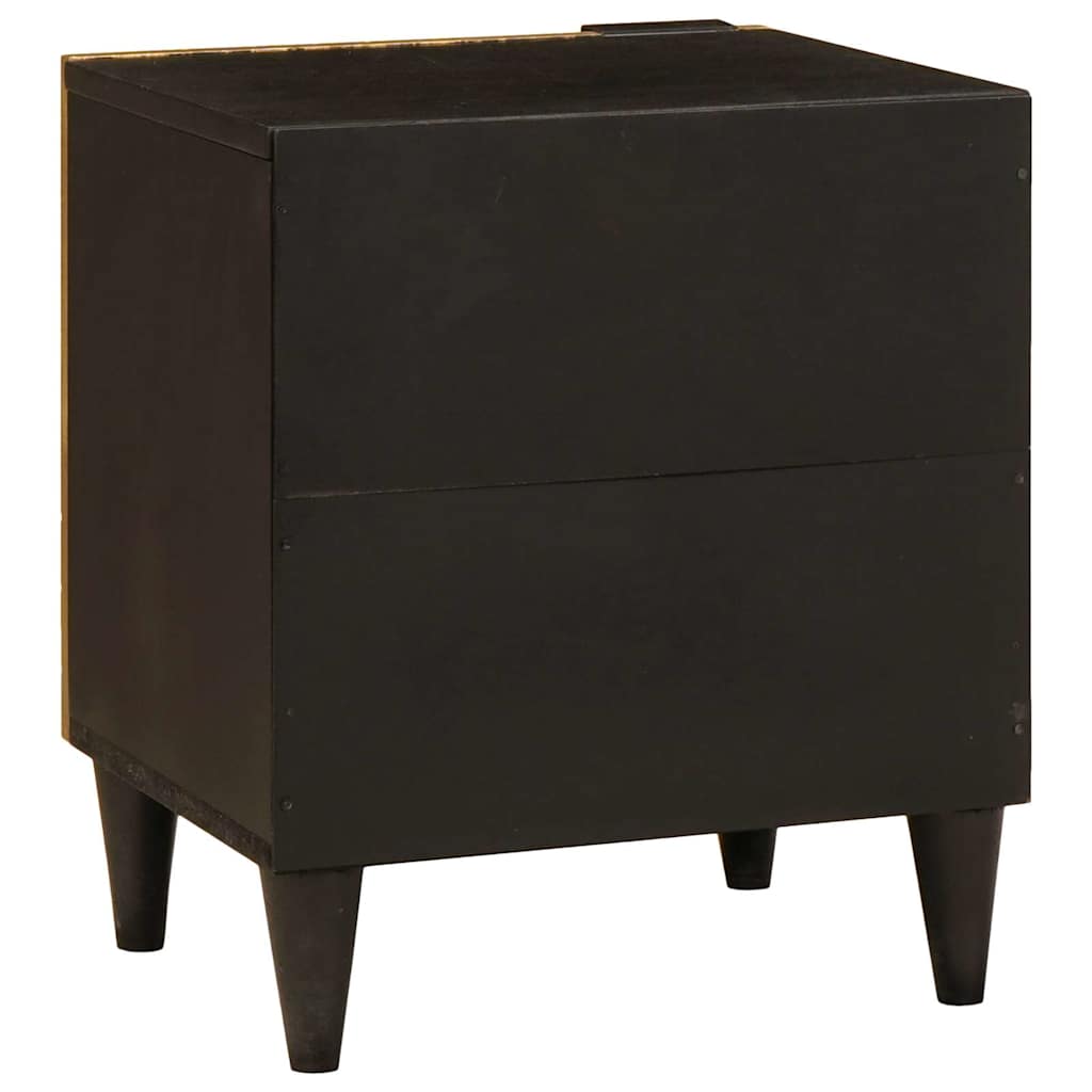 Nattbord 2 pcs Svart og Gull 40 x 33.5 x 46 cm
