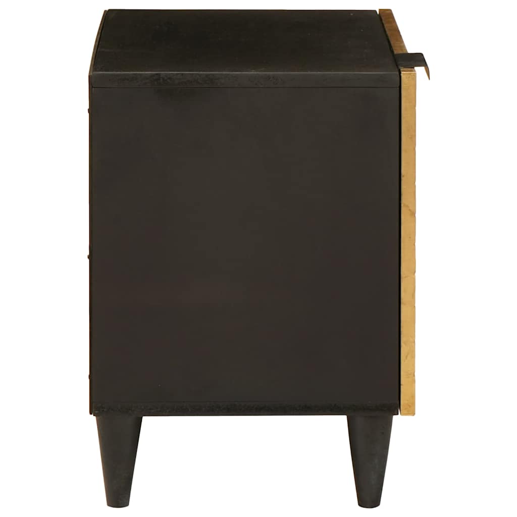 Nattbord 2 pcs Svart og Gull 40 x 33.5 x 46 cm