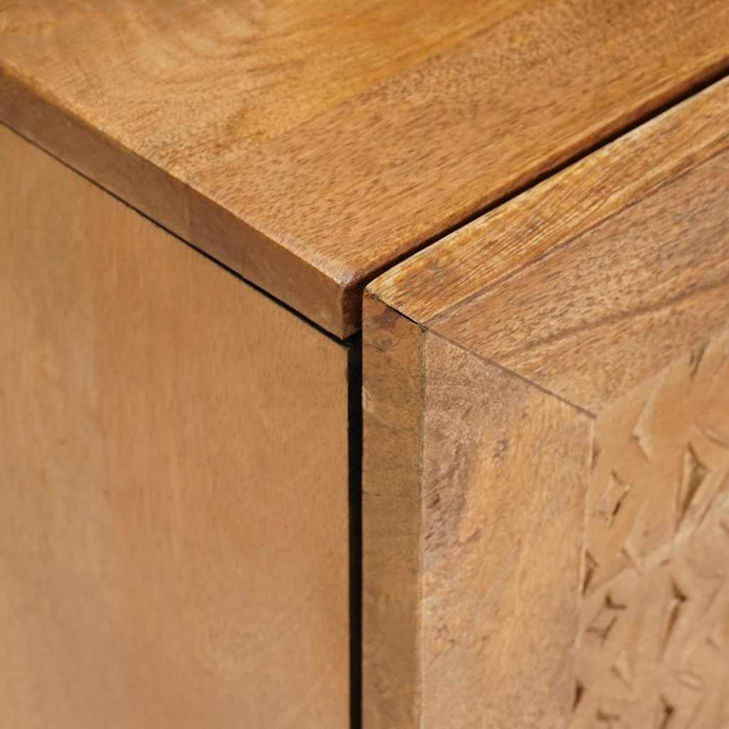 Nattbord 2 pcs Lysebrun 40 x 33 x 46 cm heltre mango