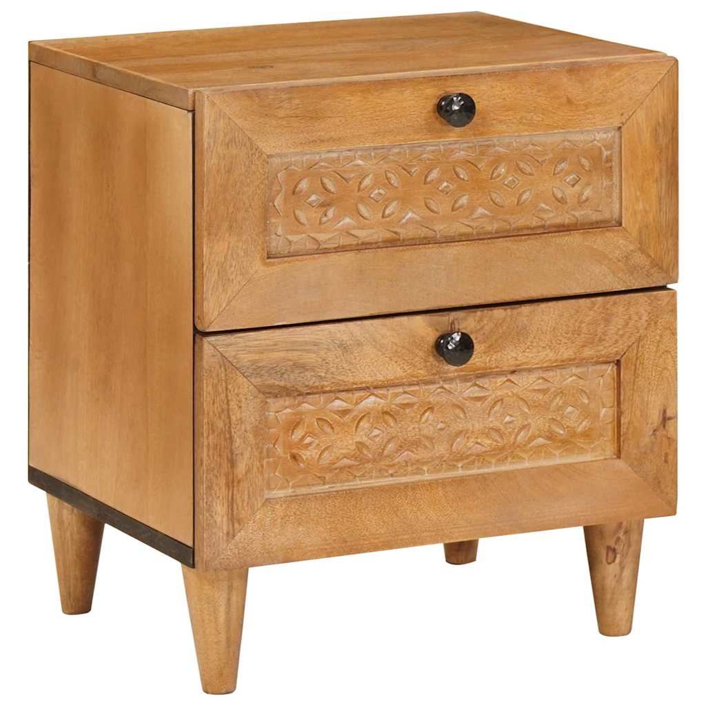 Nattbord med skuff Lysebrun 40 x 33 x 46 cm heltre mango