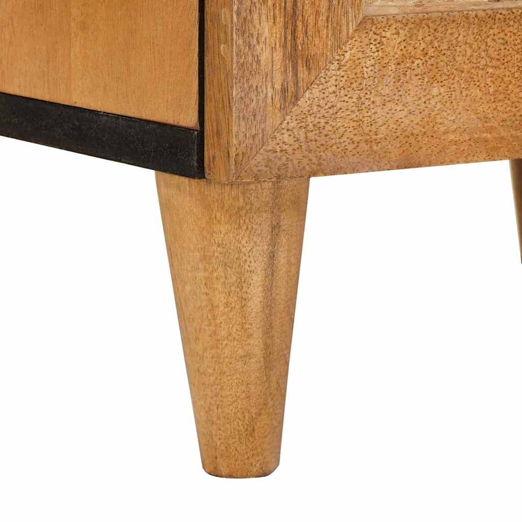 Nattbord med skuff 2 pcs Lysebrun 40 x 33 x 46 cm heltre mango