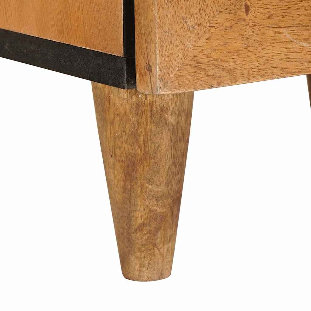 Nattbord med skuff 2 pcs Lysebrun 40 x 33 x 46 cm heltre mango