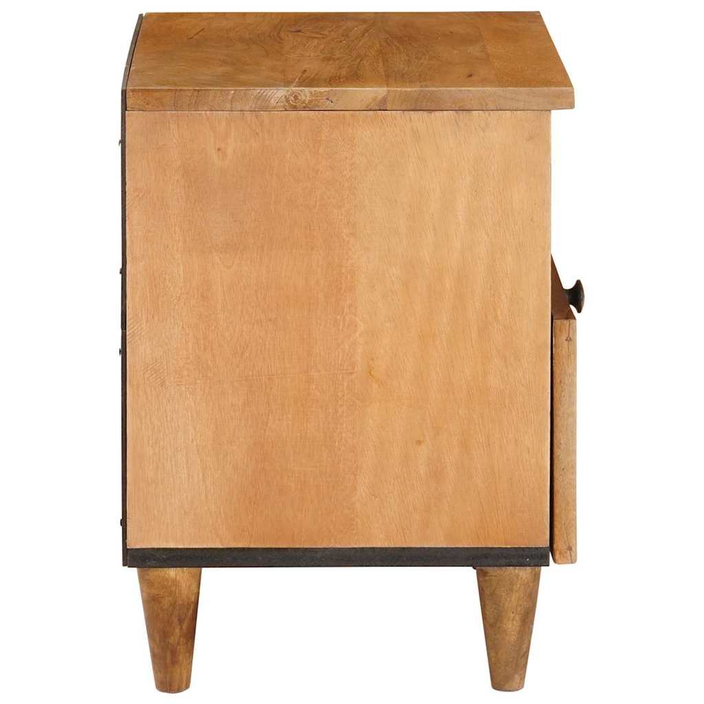 Nattbord med skuff 2 pcs Lysebrun 40 x 33 x 46 cm heltre mango