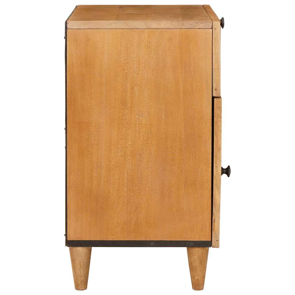 Nattbord med skuff Lysebrun 50 x 33 x 60 cm heltre mango
