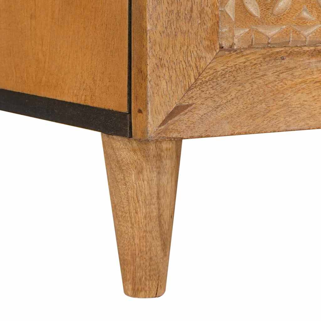 Nattbord med skuff Lysebrun 50 x 33 x 60 cm heltre mango