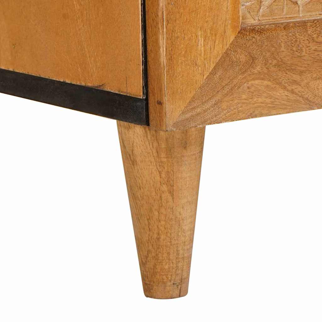 Nattbord med skuff Lysebrun 50 x 33 x 60 cm heltre mango