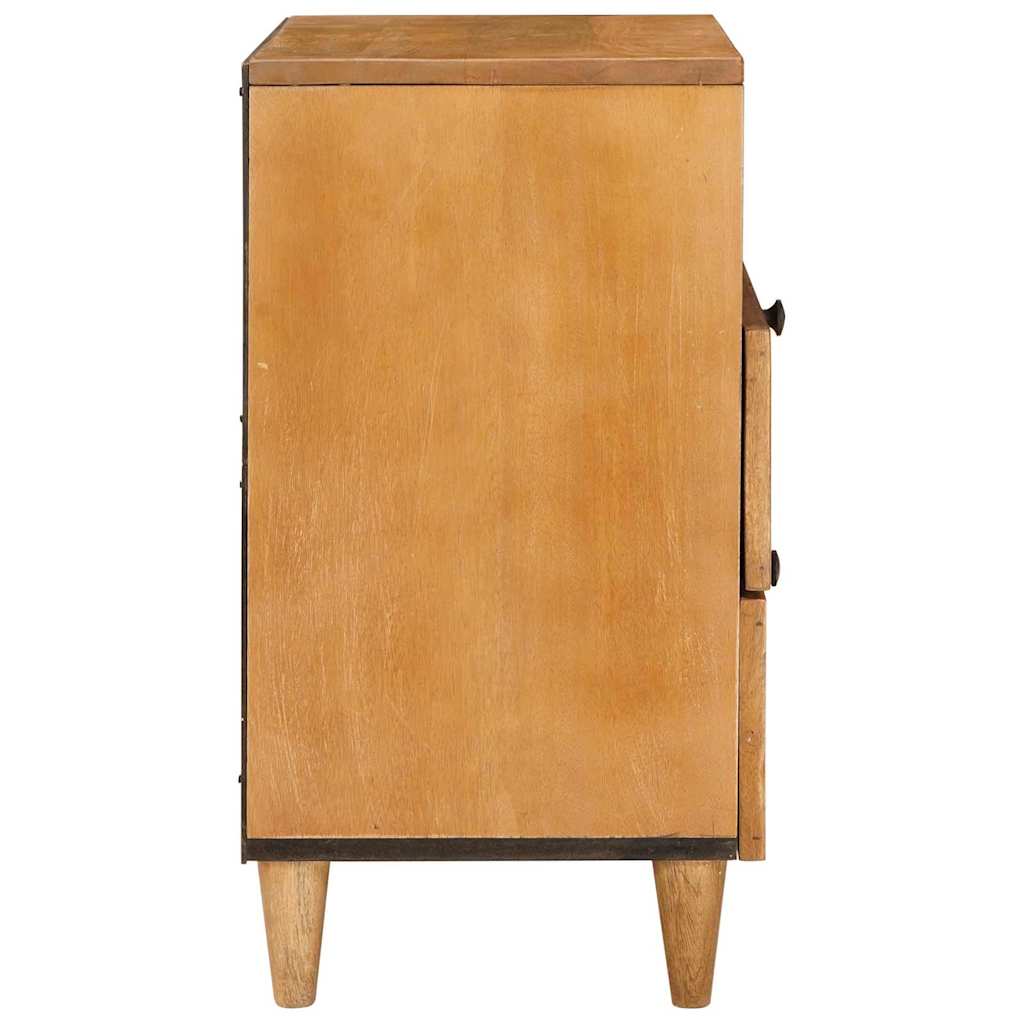 Nattbord med skuff Lysebrun 50 x 33 x 60 cm heltre mango