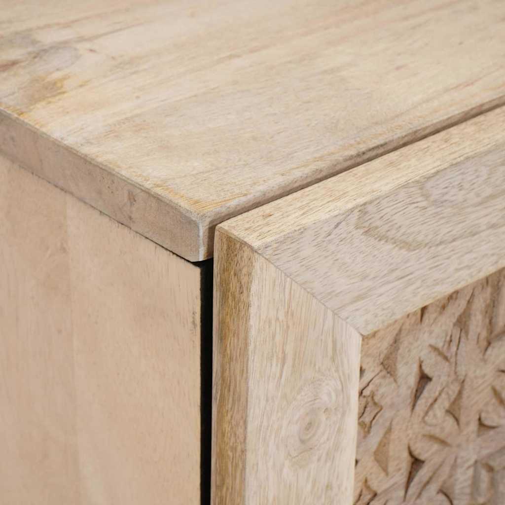 Nattbord 2 pcs Beige 40 x 33 x 46 cm heltre mango