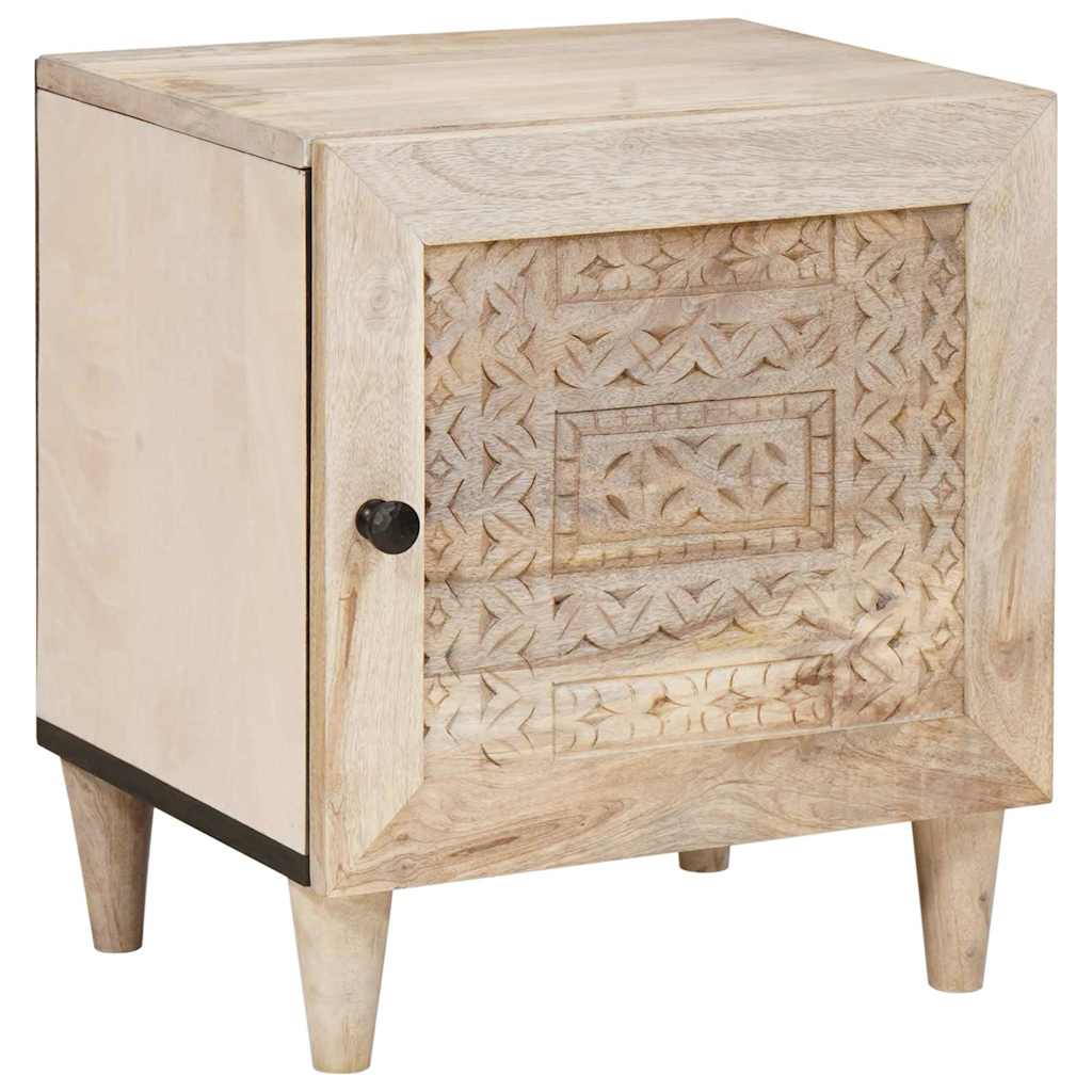 Nattbord 2 pcs Beige 40 x 33 x 46 cm heltre mango