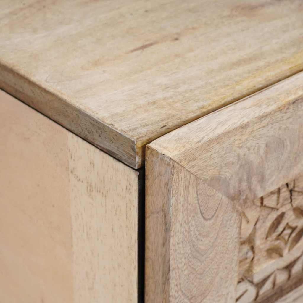 Nattbord med skuff Beige 40 x 33 x 46 cm heltre mango