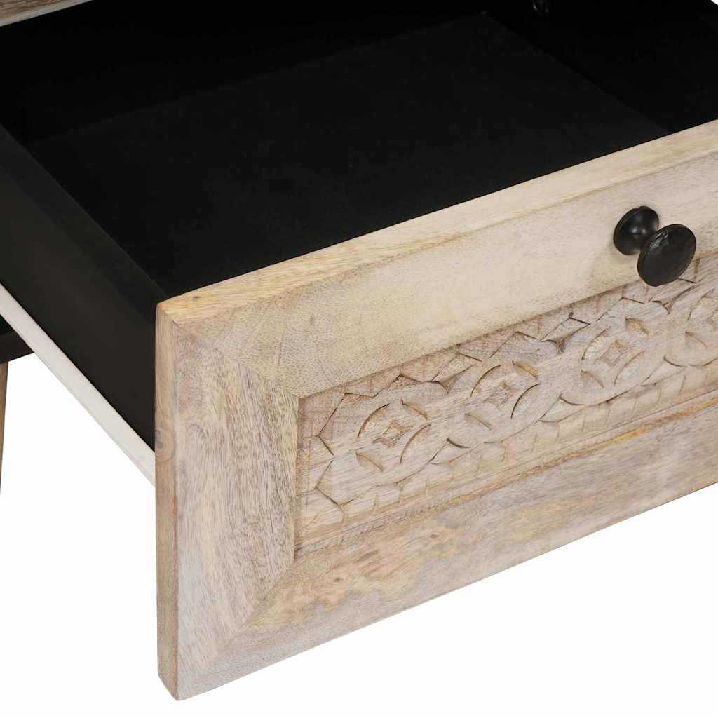 Nattbord med skuff Beige 40 x 33 x 46 cm heltre mango