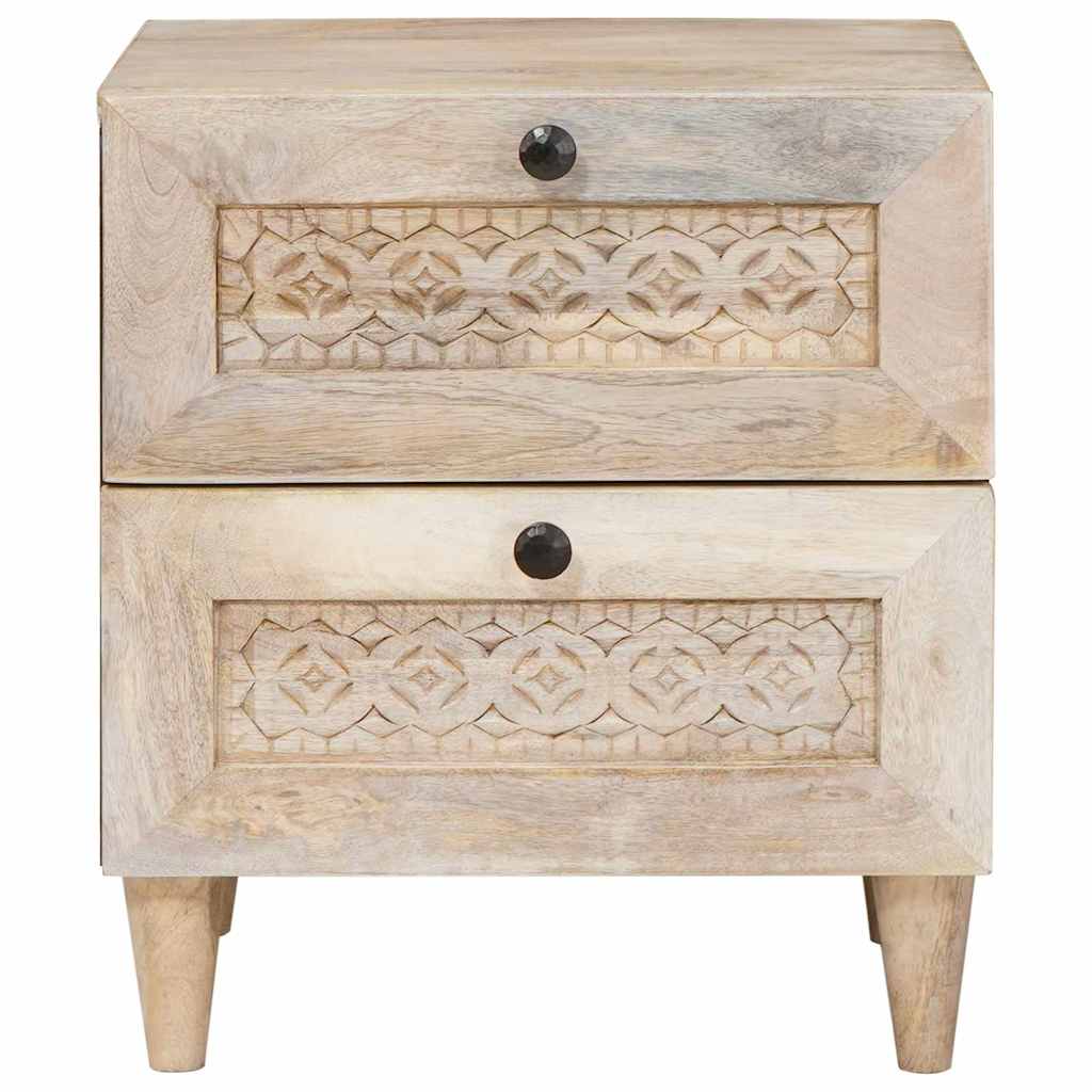 Nattbord med skuff Beige 40 x 33 x 46 cm heltre mango