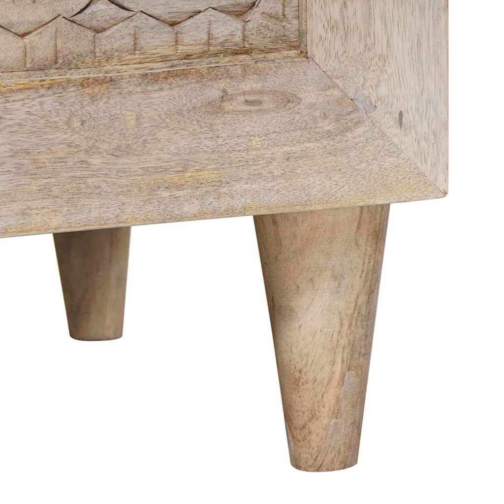 Nattbord med skuff 2 pcs Beige 40 x 33 x 46 cm heltre mango