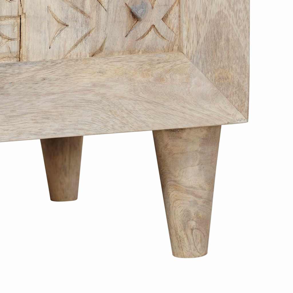 Nattbord med skuff med dør Beige 50 x 33 x 60 cm heltre mango