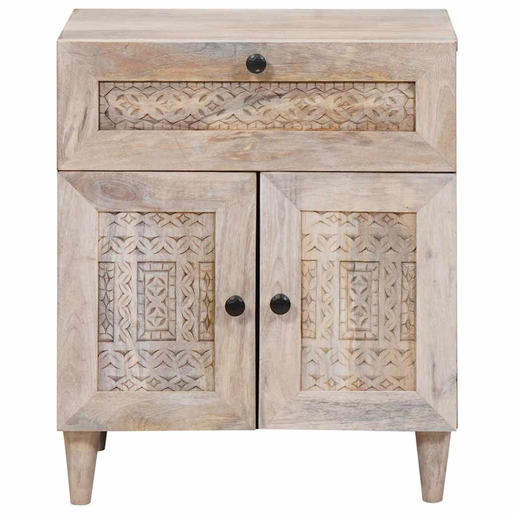 Nattbord med skuff med dør Beige 50 x 33 x 60 cm heltre mango