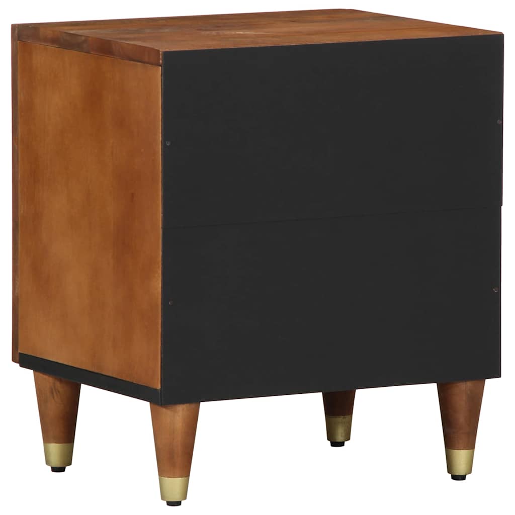Nattbordskap honningbrun 40 x 33 x 46 cm heltre mango