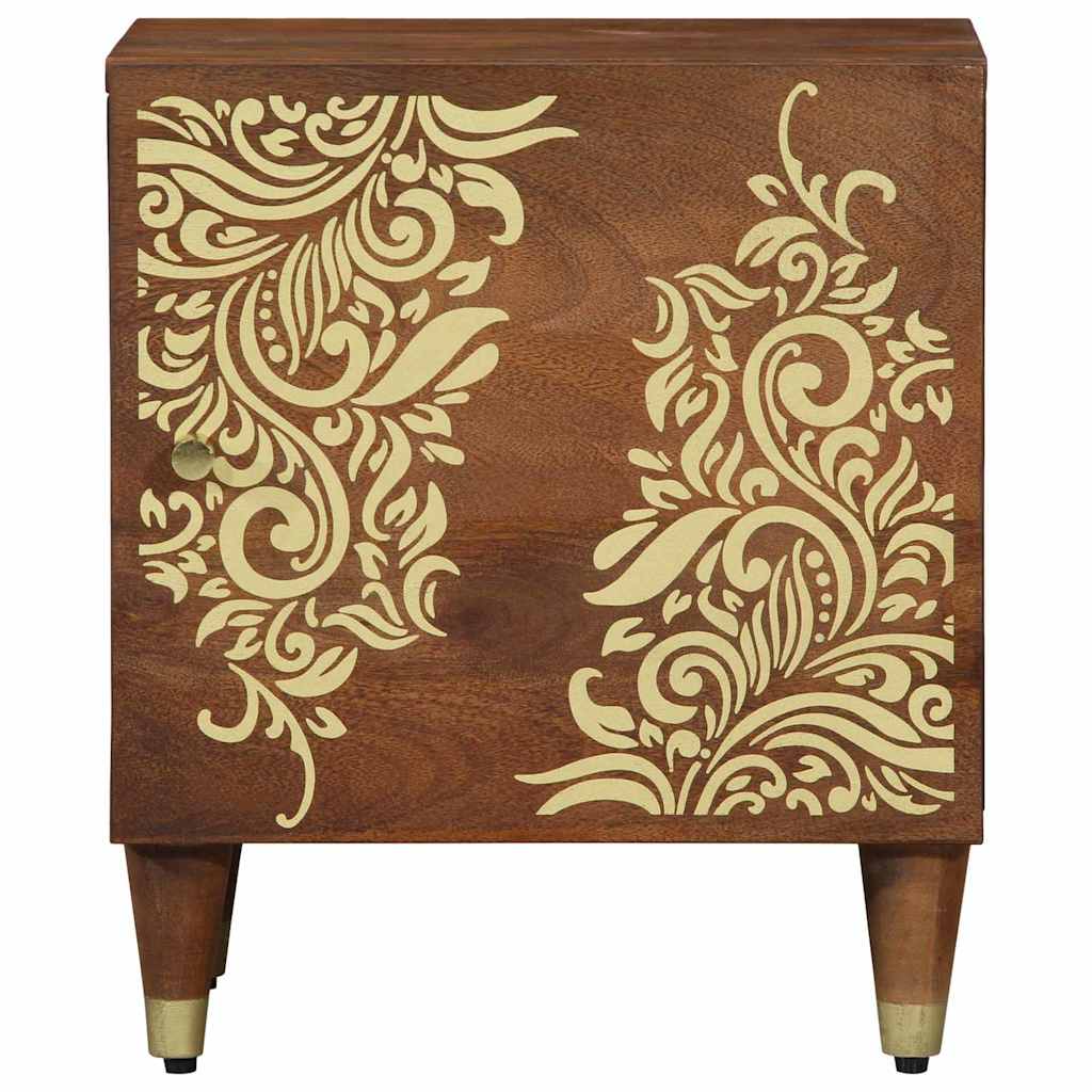 Nattbordskap honningbrun 40 x 33 x 46 cm heltre mango