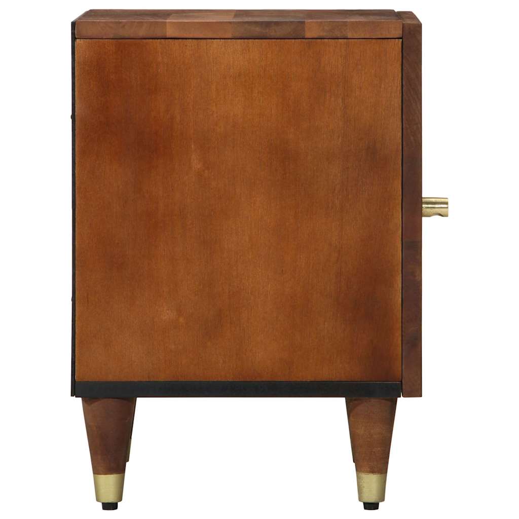 Nattbordskap honningbrun 40 x 33 x 46 cm heltre mango
