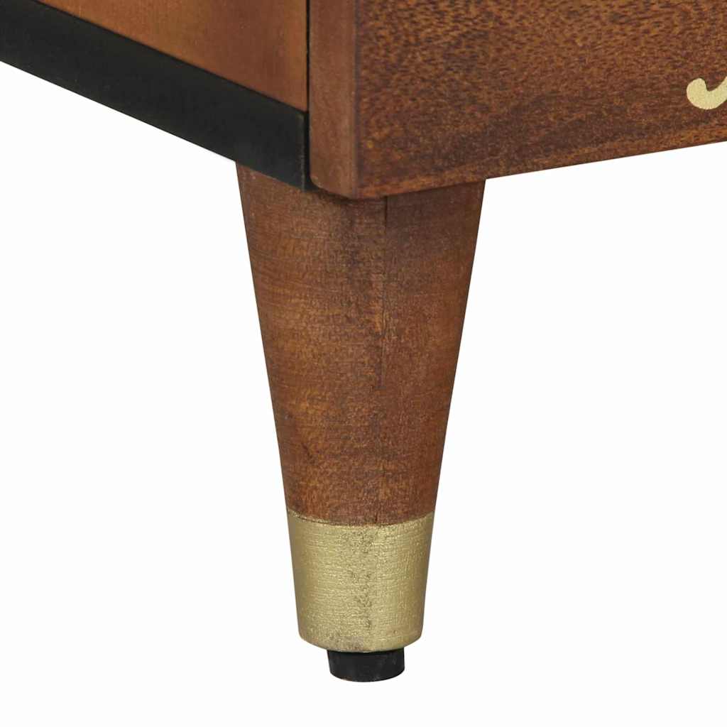 Nattbordskap 2 pcs honningbrun 40 x 33 x 46 cm heltre mango