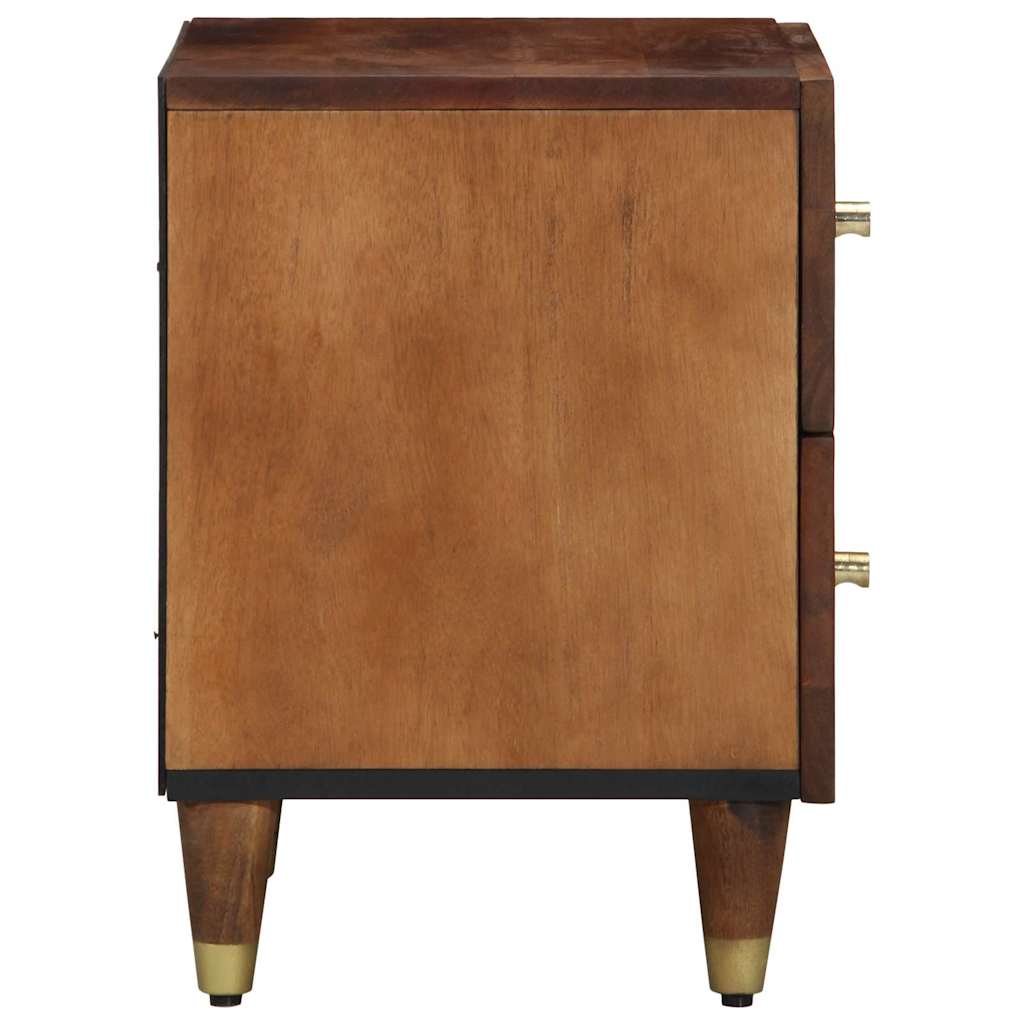 Nattbordskap med skuff honningbrun 40 x 33 x 46 cm heltre mango