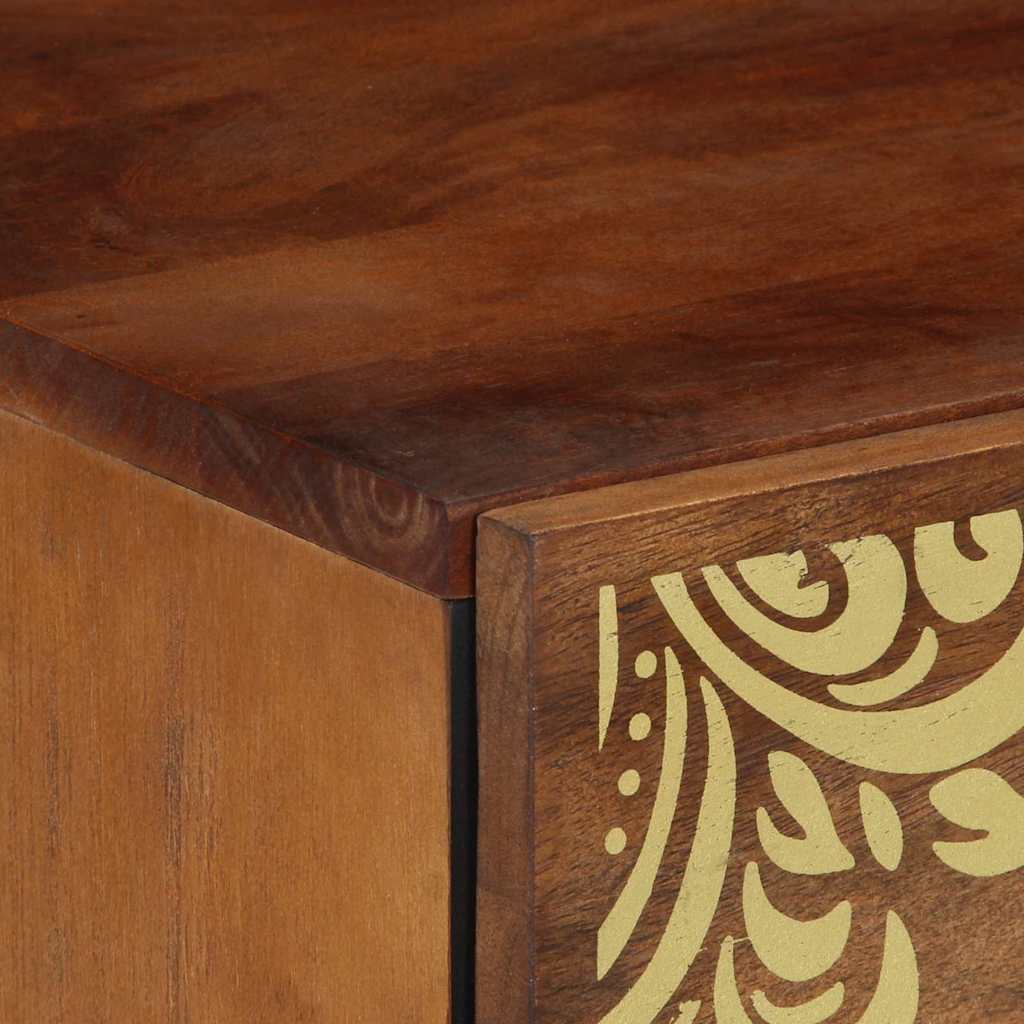 Nattbordskap 2 pcs honningbrun 40 x 33 x 46 cm heltre mango