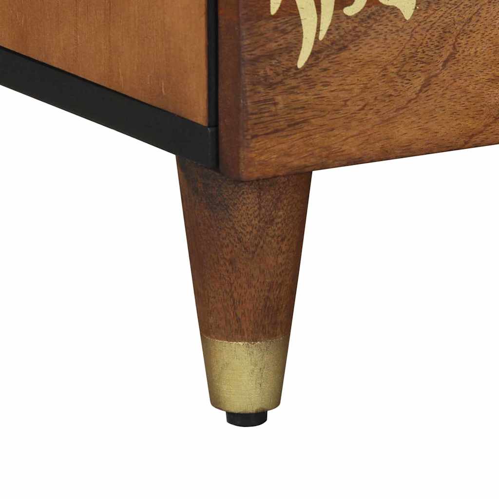 Nattbordskap 2 pcs honningbrun 40 x 33 x 46 cm heltre mango