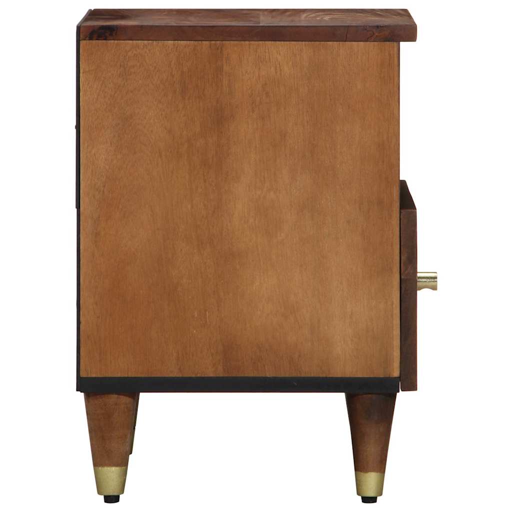 Nattbordskap med skuff honningbrun 40 x 33 x 46 cm heltre mango